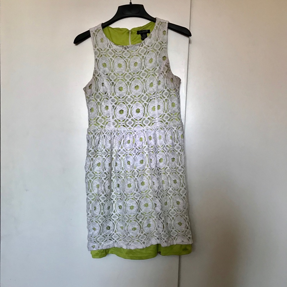 Easter Green White Lace Dress